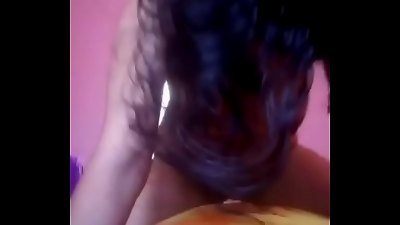 Indian humping girl doing masturbation with pilo in motel
