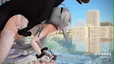 Kimonomini gets screwed by dog