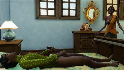 Indian stepmom catches her stepson stroking in his room before the examination and helps him to get rid of stress so he can pass the examination