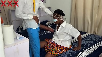 bbc student shows his big fuck-stick to the naughty classmate and bang her in Ghana university hostel.  Subscribe to red please