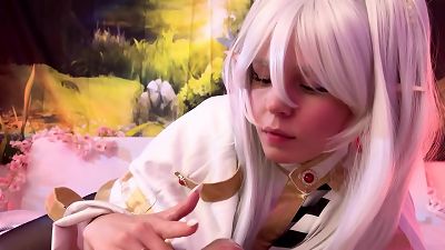 Frieren deep throated 3 sausages In A Free forest