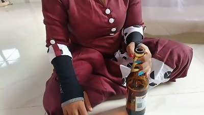 After gulping beer, the horny step brutha and the sex-thirsty step sister had a ultra-kinky sex with the step bro