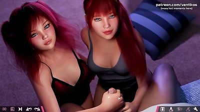 dual Homework | 2 warm 18yo redhead stepsisters with luxurious big butts share stepbrother's boner | My sexiest gameplay moments | Part #12