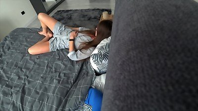 Cheating. My wife calmly Cheats On Me And My buddy When I'm At Work. Real Home sex