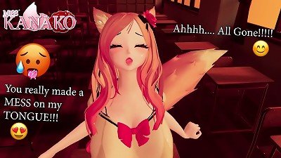 CATGIRL teases you with her wondrous BODY, before deep-throating your manmeat dry of all its CUM!!!!!