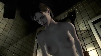 Resident Evil  - Jill Valentine nude mod gameplay