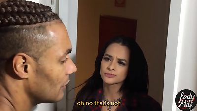 I made up an excuse for my molten neighbor to come over to my house, he just didn't know I desired his hard-on (English Subtitles)