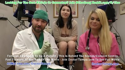 $CLOV - Mina Moon Gets Required Tampa school Entrance physical By doctor Tampa & destiny Cruz At GirlsGoneGyno.com