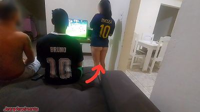 I had to have sex with my husband's buddy because of a bet, but I got naughty and finished up doing dp with both of them