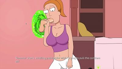Rick and Morty: A Way Back Home- Summer is blowing off her bro