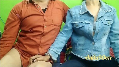 Indian Desi husband wife naked smashing in home with Hindi audio