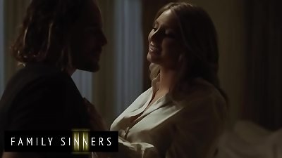 FAMILY SINNERS - Playful mummy Uses Her big lush tits To plow Her Son-In-Law's cock And Shoot His hot load