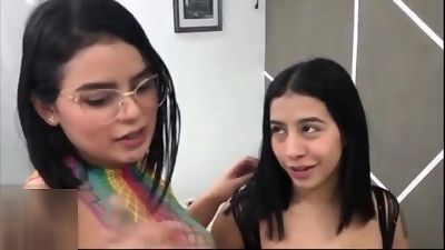 sumptuous LATINAS pulverize AT HOME WITH THEIR STEP bro warm lovemaking threesome ROLE