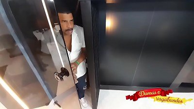 motel waiter catches unsuspecting guest