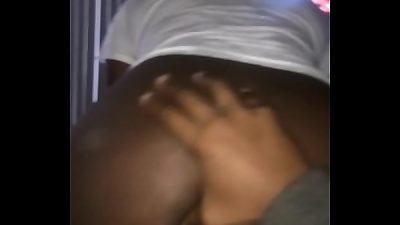 My main black chick bouncing on my knob after work