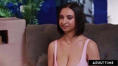 ADULT TIME - large inborn mounds teen Hailey Rose Wants BREEDING creampie From IRL beau Max Fills!