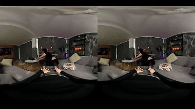 Halloween three way with Her hottest buddy and a Vampire