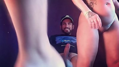 On the balcony taking it in the booty