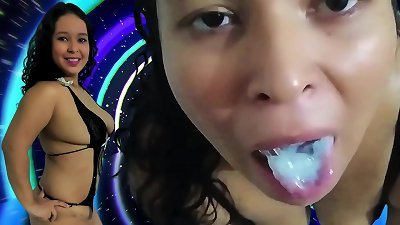 mummy guzzling cum. My cuckold does not have permission to fuckme, I jerk for him. As consolation I blow his small cock, and I swallow his wad when he blows a load in my mouth. He's a queer asshole