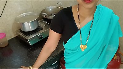 freshly married housewife was chatting with husband and getting fuck with step-brother in kitchen in doggy style dirty hindi audio