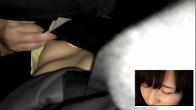 Real groper for High college women in Japaese train