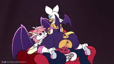 Rouge The Bat rides on Biscuits