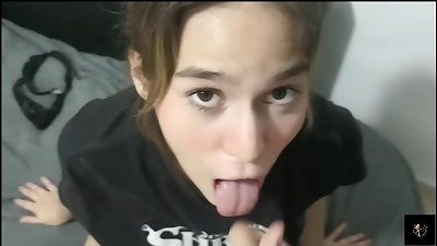 Colombian teens pokes her husband's son while the cuckold is working and leaves his butt full of milk - porn IN SPANISH