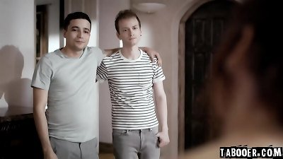 2 young angry brothers Ricky Spanish and Alex Jett double nail their own way aged mother Syren De Mer to release their frustrations!